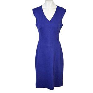 M.M. LaFleur Womens V-Neck Stretch Nylon Knit Dress Purple Size 2 Minimalist